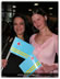 Arubian Girls with Aruba flag 