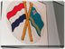nederlandse en Arubaanse vlag