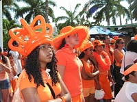 Sfeer tijdens de Europa Cup 2008 te Aruba, wedstrijd Nederland tegen Rusland